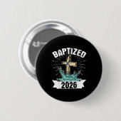 Baptized 2026 ronde button 5,7 cm (Voorkant /achterkant)