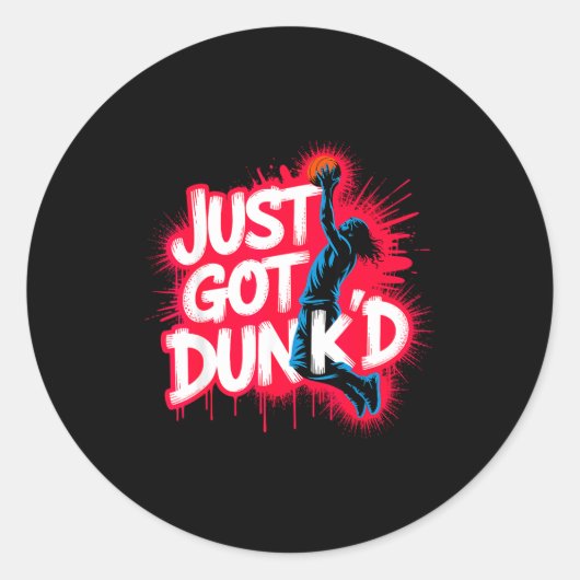 Baptized Jesus Just Got Dunked Baptism  Ronde Sticker (Voorkant)