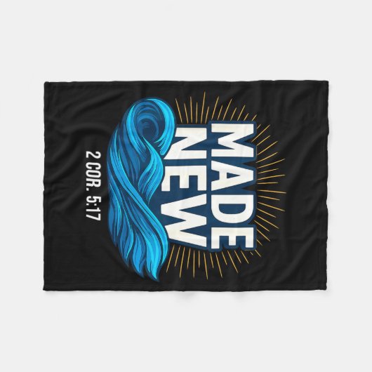 Baptized Made New Baptism  Fleece Deken (Voorkant (Horizontaal))