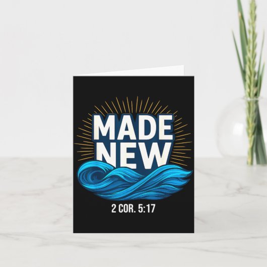 Baptized Made New Baptism  Kaart (Voorkant)