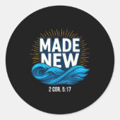 Baptized Made New Baptism  Ronde Sticker (Voorkant)