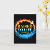 Baptized Raised To Life Romans 6-4 Christian Bapti Kaart (Gele Bloem)
