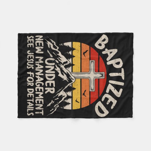 Baptized Under New Management See Jesus Baptism Ch Fleece Deken (Voorkant (Horizontaal))