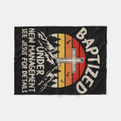 Baptized Under New Management See Jesus Baptism Ch Fleece Deken (Voorkant (Horizontaal))