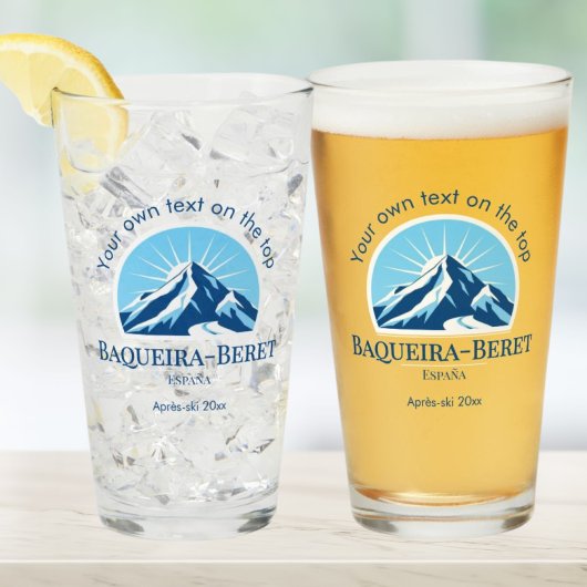 Baqueira-Beret Spanje España skigebied drinkt bier Glas