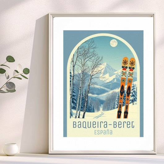 Baqueira-Beret Spanje España skioord Poster