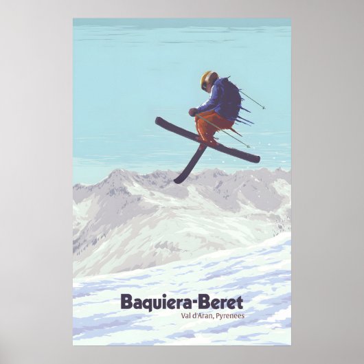 Baqueira-Beret Spanje Skigebied Poster (Voorkant)