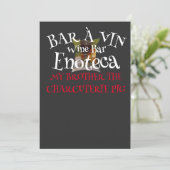 Bar à Vin Wijnbar Enoteca Kaart (Staand voorkant)