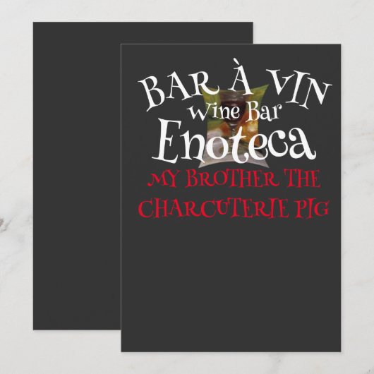 Bar à Vin Wijnbar Enoteca Kaart (Voorkant / Achterkant)