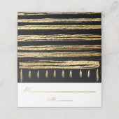 Bar and Bat Mitzvah Gold Black Tallit Place Cards Plaatskaartje (Buitenkant ongevouwen)