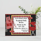 Bar B Q Picnic Party Uitnodigingen Aankondiging (Staand voorkant)