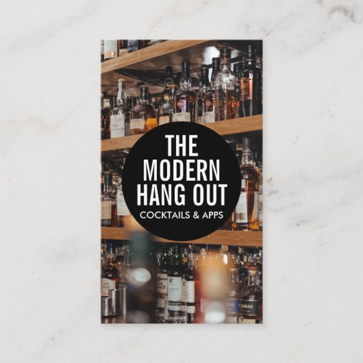 Bar Back | Flessen alcohol Visitekaartje (Voorkant)