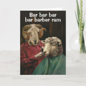 Bar Barber Ram Joke Greetings Card Kaart (Voorkant)