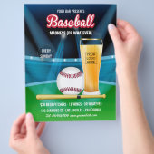 Bar Baseball Event Promo Menu foto en logo toevoeg (Hand)