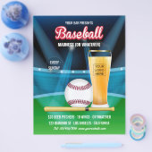 Bar Baseball Event Promo Menu foto en logo toevoeg (Enkel)