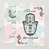 Bar Bat Bnai Hamsa - boom van de uitnodiging van L (Voorkant / Achterkant)