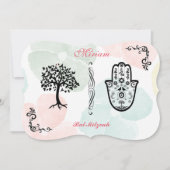 Bar Bat Bnai Hamsa - boom van de uitnodiging van L (Voorkant)