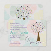 Bar Bat Bnai Mitzvah Uitnodiging (Voorkant / Achterkant)