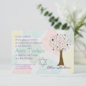 Bar Bat Bnai Mitzvah Uitnodiging (Staand voorkant)