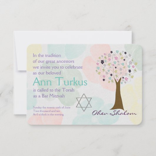 Bar Bat Bnai Mitzvah Uitnodiging (Voorkant)