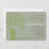 Bar Bat Bnai Tree of Life Mitzvah Invitation Kaart (Voorkant)