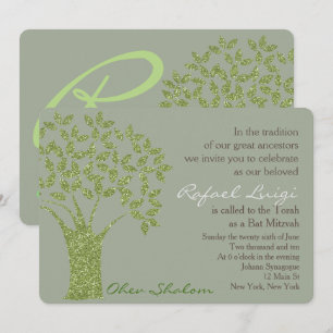 Bar Bat Bnai Tree of Life Mitzvah Invitation Kaart