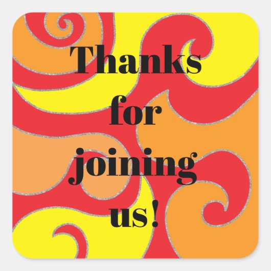 Bar Bat Mitzvah 60's Style Stickers Square (Voorkant)