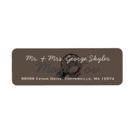 Bar Bat Mitzvah Basketbal Retouradres Label