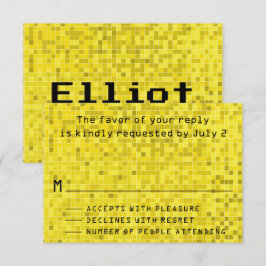 Bar Bat Mitzvah Behuizing RSVP Kaarten Game On Kaartje