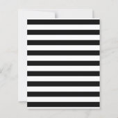 Bar Bat Mitzvah Black White Stripe Thank You Note (Achterkant)