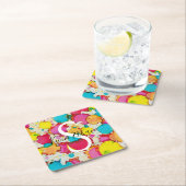 Bar Bat Mitzvah Confetti Square Paper Onderzetter (Insitu)