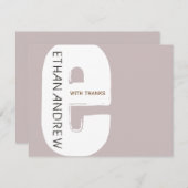 Bar Bat Mitzvah Dank u wel FLAT2-E Bedankkaart (Voorkant / Achterkant)