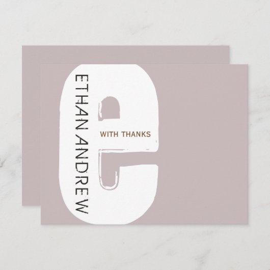 Bar Bat Mitzvah Dank u wel FLAT2-E Bedankkaart (Voorkant / Achterkant)