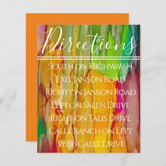 Bar Bat Mitzvah een plash van kleurrichtkaart (Voorkant / Achterkant)