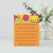 Bar Bat Mitzvah Enclosure/Direction Card Flowers 2 (Staand voorkant)