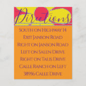 Bar Bat Mitzvah Enclosure/Direction Card Flowers 2 (Voorkant)