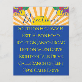 Bar Bat Mitzvah Enclosure/Direction Card Swirls