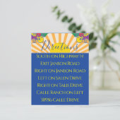 Bar Bat Mitzvah Enclosure/Direction Card Swirls (Staand voorkant)