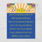 Bar Bat Mitzvah Enclosure/Direction Card Swirls (Voorkant)