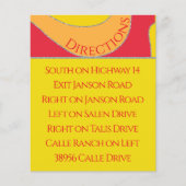 Bar Bat Mitzvah Enclosure/Direction Card Wavy Line (Voorkant)