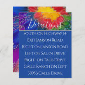 Bar Bat Mitzvah Enclosure/Direction Colorful Inks (Voorkant / Achterkant)