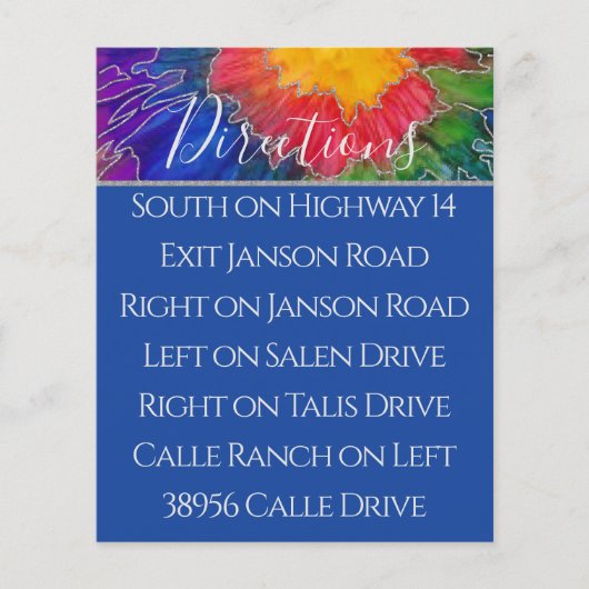 Bar Bat Mitzvah Enclosure/Direction Colorful Inks (Voorkant)