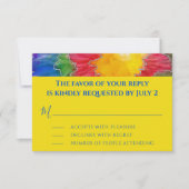 Bar Bat Mitzvah Enclosure RSVP-kaarten kleurrijke RSVP Kaartje (Voorkant)