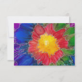 Bar Bat Mitzvah Enclosure RSVP-kaarten kleurrijke RSVP Kaartje (Achterkant)