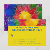 Bar Bat Mitzvah Enclosure RSVP-kaarten kleurrijke RSVP Kaartje (Voorkant / Achterkant)