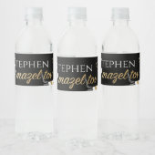 Bar Bat Mitzvah Gold Stars Waterfles Label Etiket (Flessen)