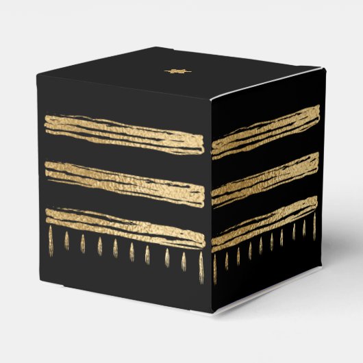 Bar Bat Mitzvah Gold Tallit Classic Bedankdoosjes (Achterkant)