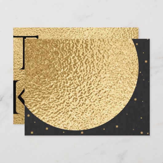 Bar Bat Mitzvah Hartelijk dank uit deze Wereld Gol Bedankkaart (Voorkant / Achterkant)