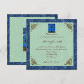 Bar Bat Mitzvah Invitaties Kaart (Voorkant / Achterkant)