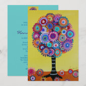 Bar Bat Mitzvah Invitaties Kaart (Voorkant / Achterkant)